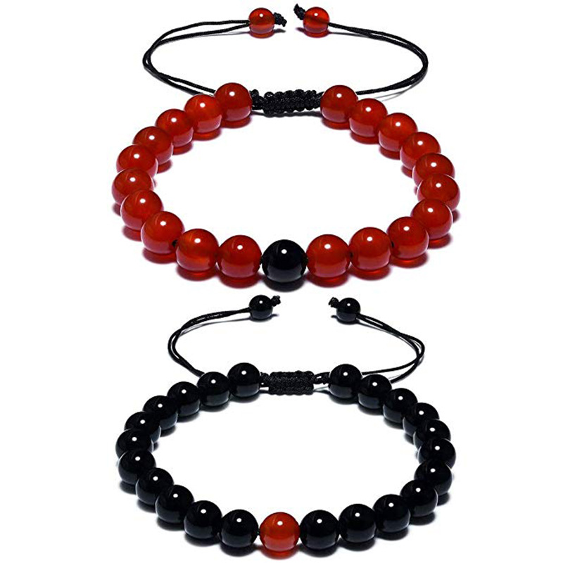 14:Black agate   red