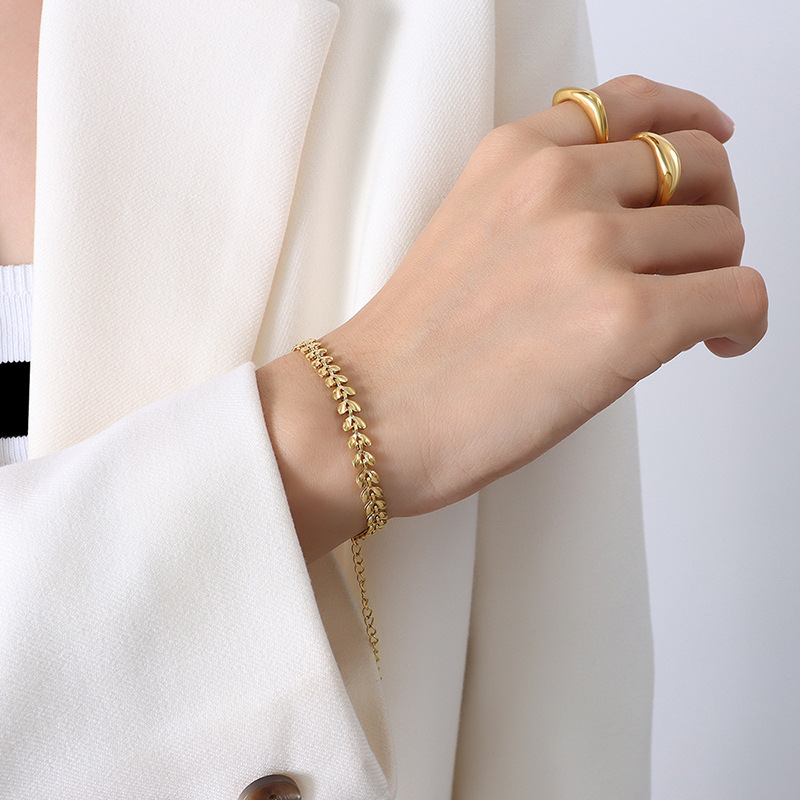 E291 Gold Bracelet 15+5cm