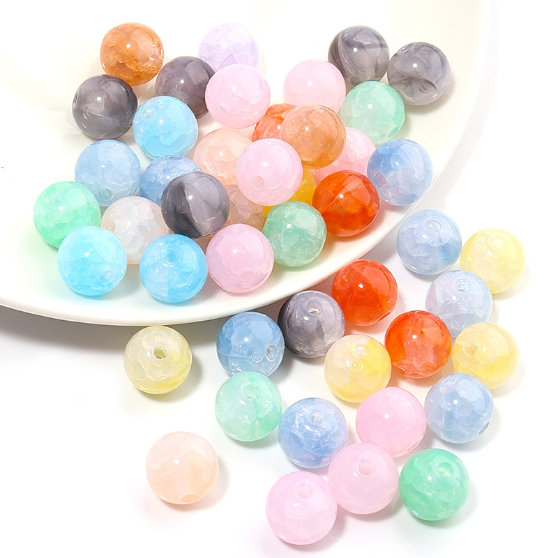 Color crack bead 10mm, 1.8mm