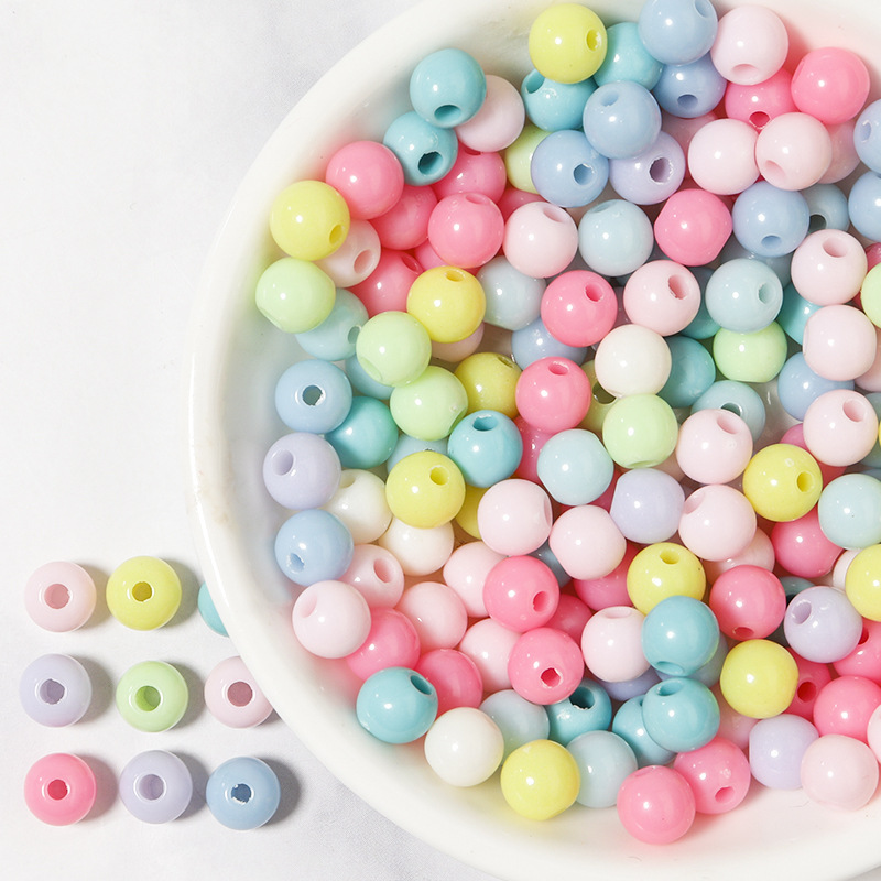 6mm light colored round bead