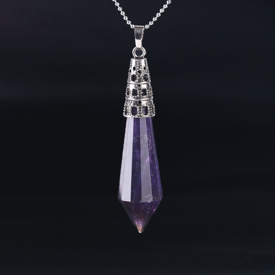 Amethyst-Silver+Chain