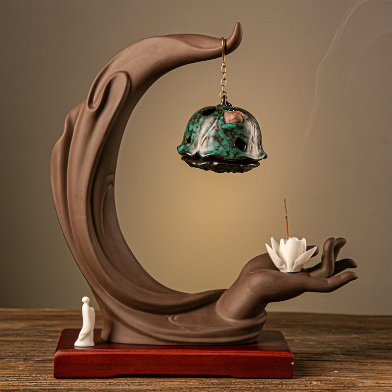 9:[Buddha's Hand] Lotus pod backflow incense burner