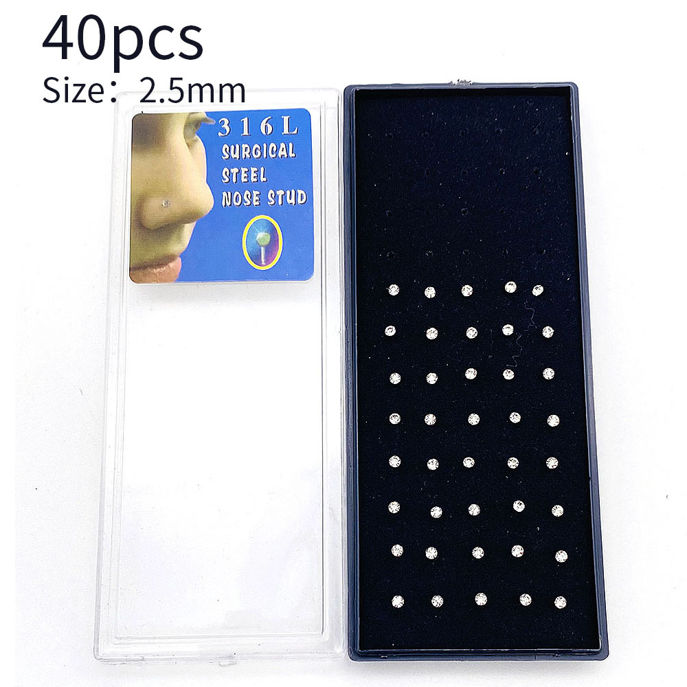 White 2.5mm-40 PCS/box