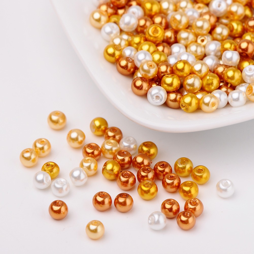 Gradient gold 8mm about 100 pcs / bag