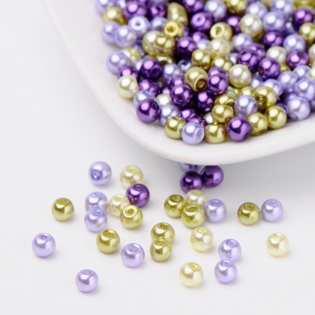 Gradient purple 4mm about 400 pcs / bag