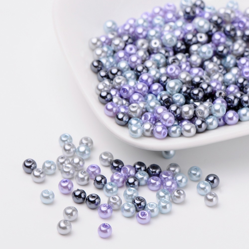 Gradient gray 8mm, about 100 pcs / bag