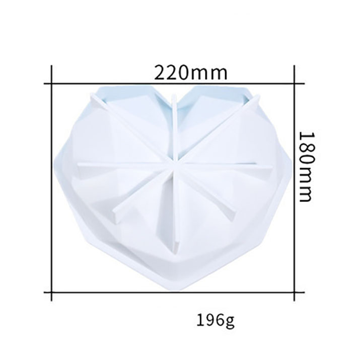 Single Beige Heart Mould (White)