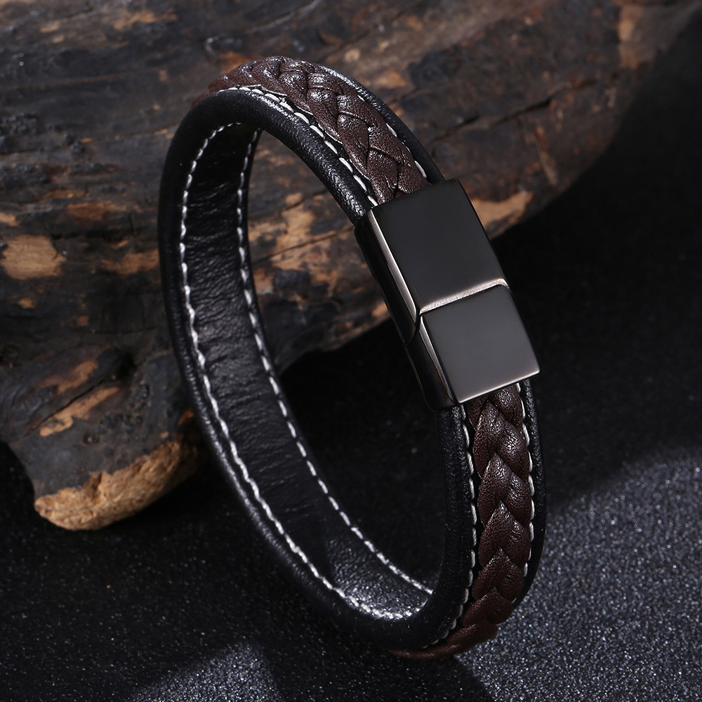 Black and brown leather 165mm