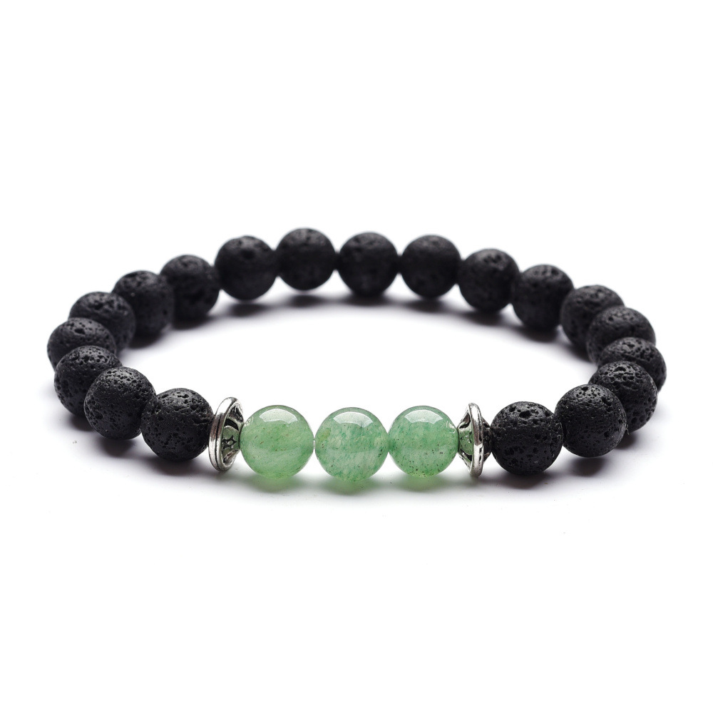 B Green Aventurine and lava