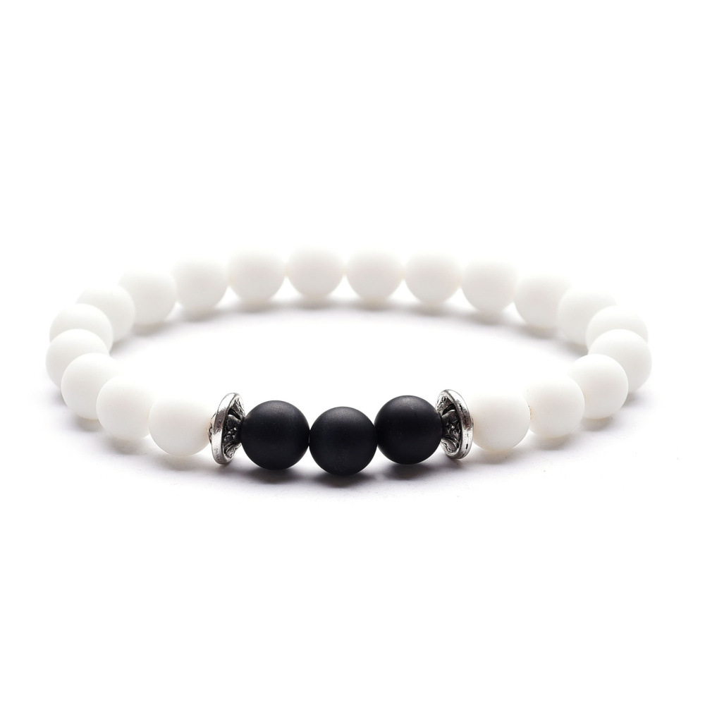 14:N Black Agate and White Jade