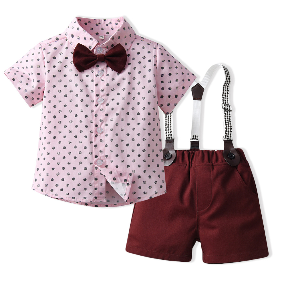 pink polka dot suit