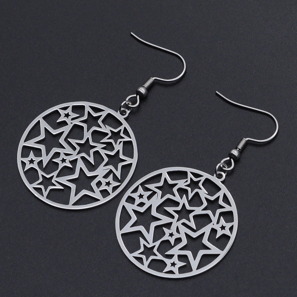 3:Steel Earrings, 30x55mm