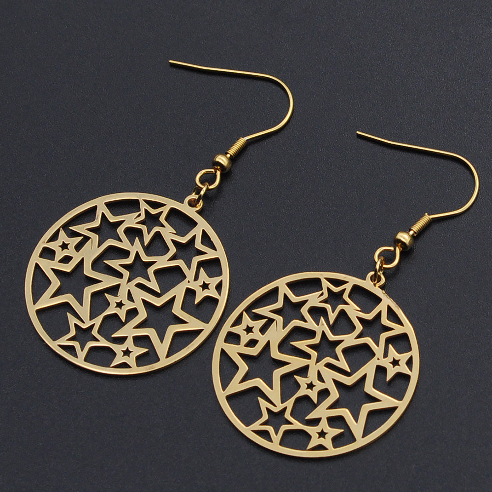 Gold Earrings, 30x55mm