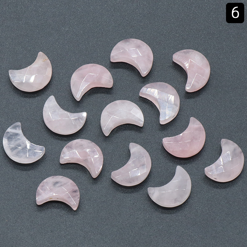 Pink Crystal (Single) Small Moon (10X15mm)