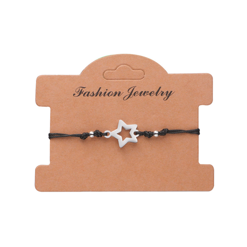 Pentagram steel individual bracelet + card