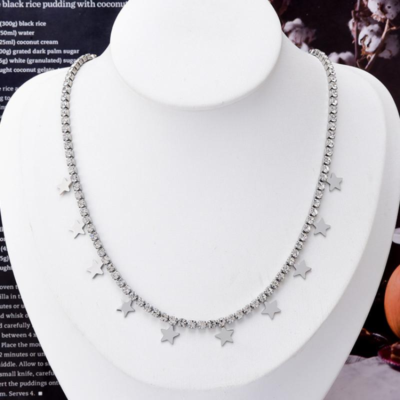 Necklace steel color