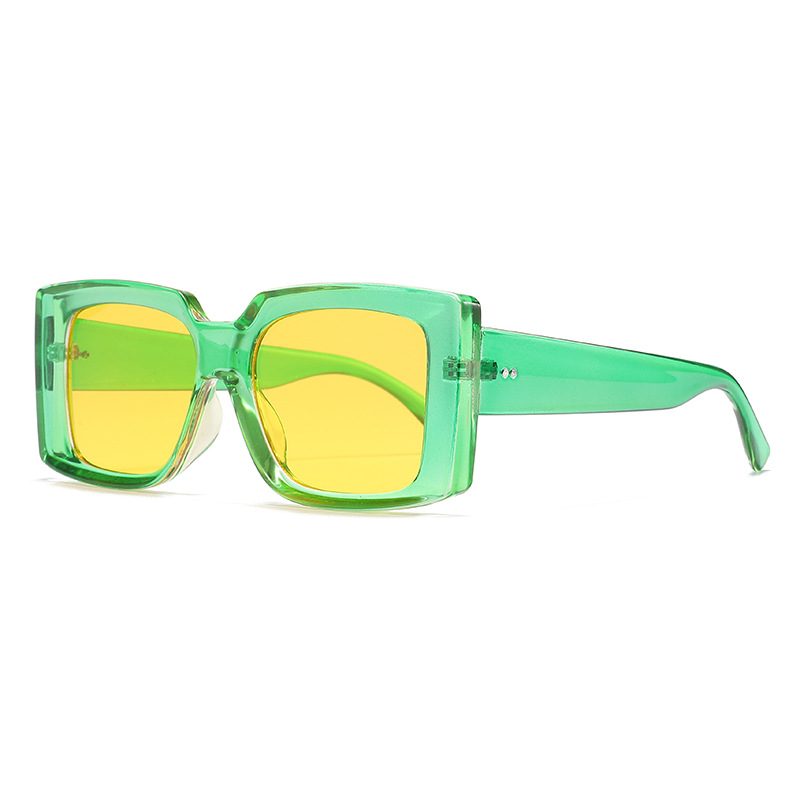 Transparent green frame yellow film