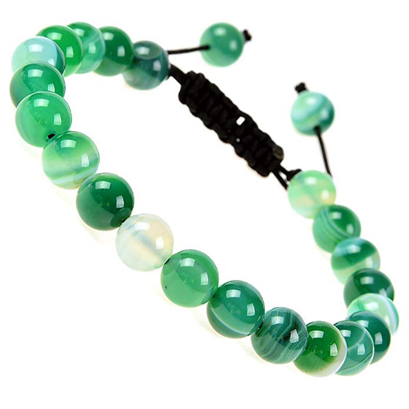8:green striped agate