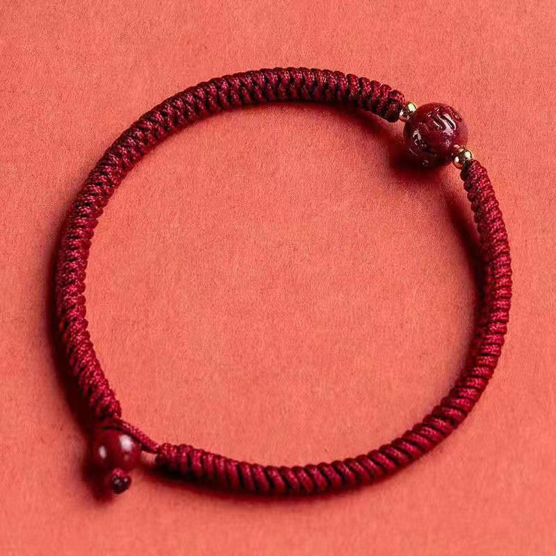 [single bead deduction] wine red 14cm