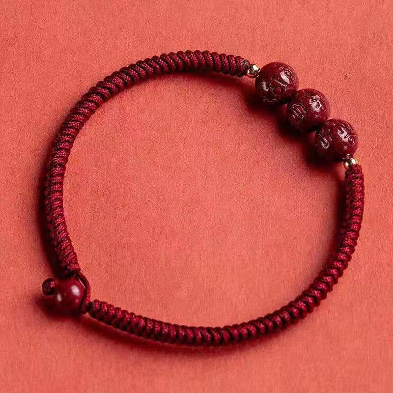 [three beads deduction] wine red 15cm