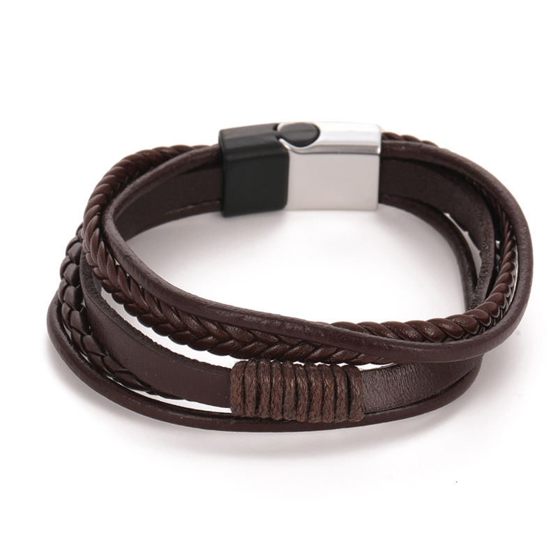 Brown-Silver Black Buckle