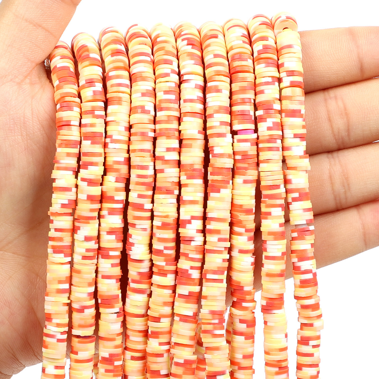 Orange and white color 4mm