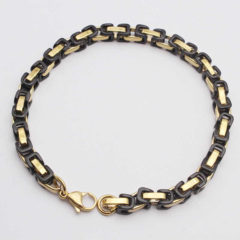 2:One Piece Gold Black Bracelet