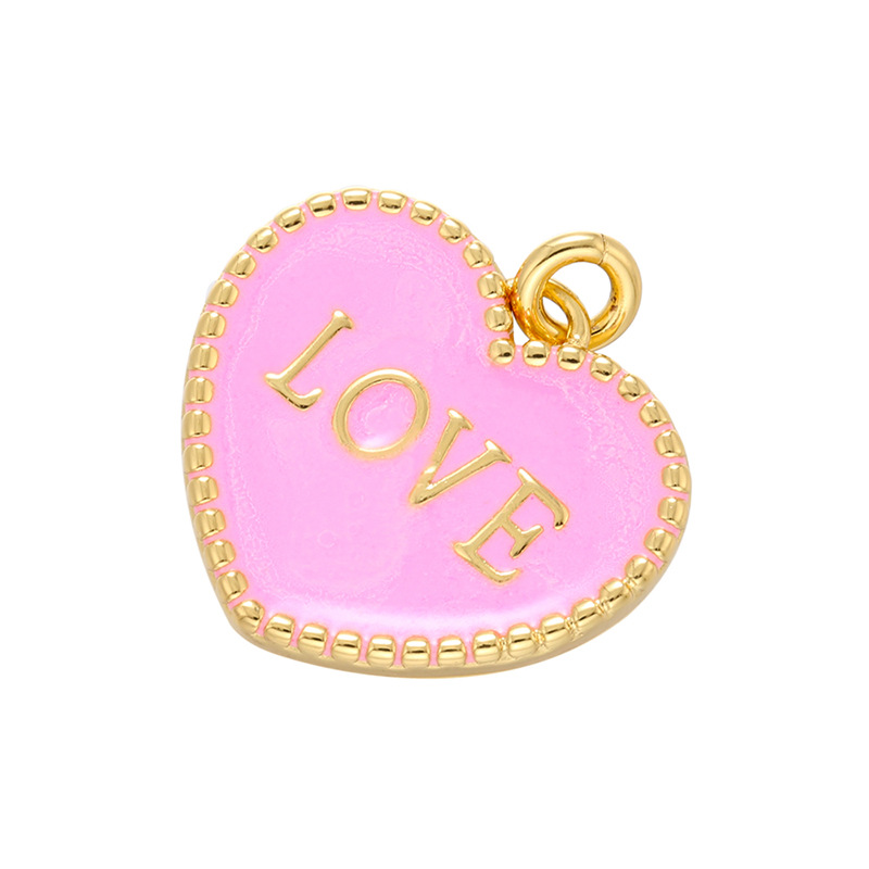 4 gold color plated with pink color