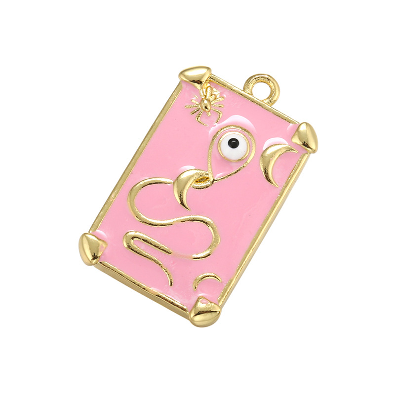 2 gold color plated with pink color