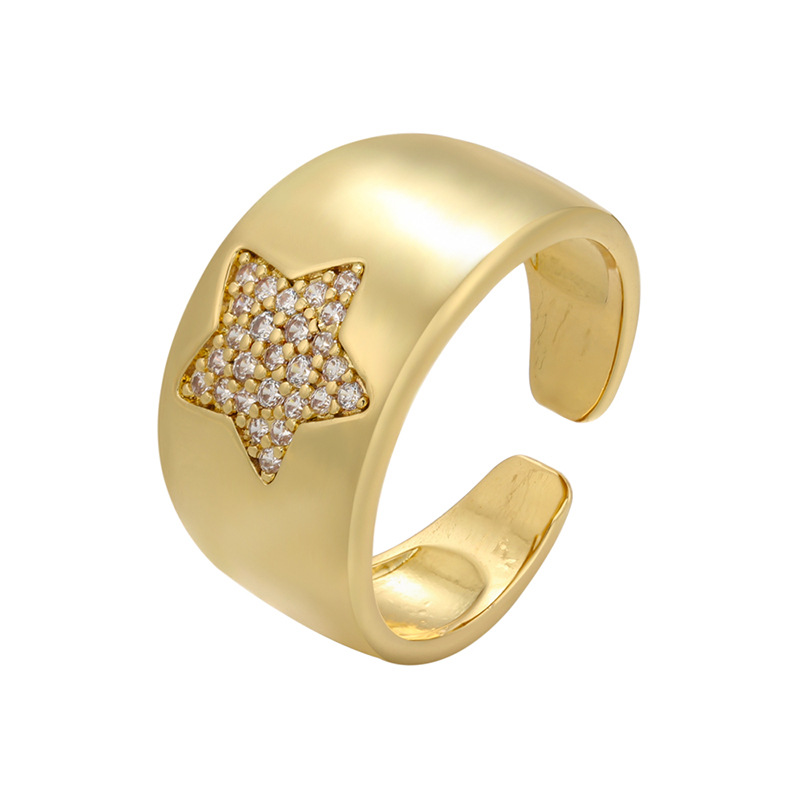  gold color with crystal cubic zirconia