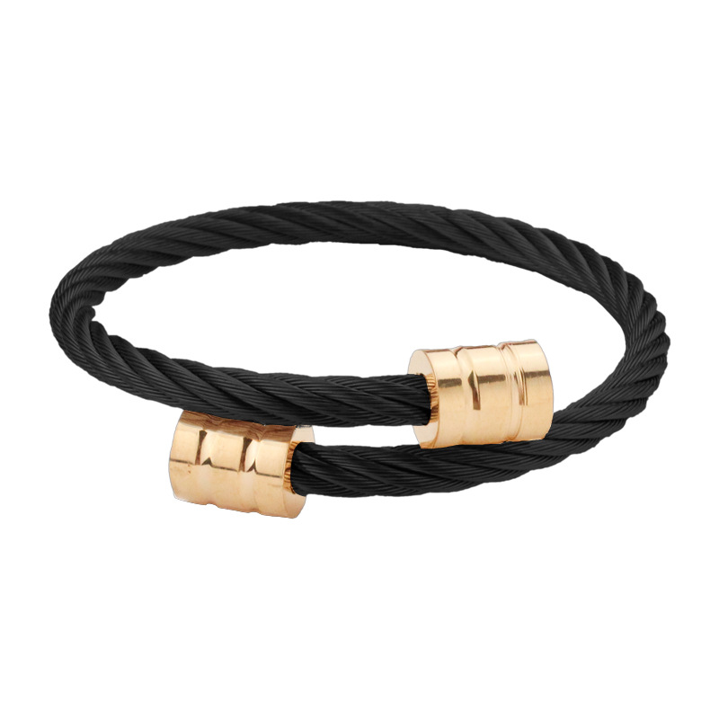 4:Black rope   gold head