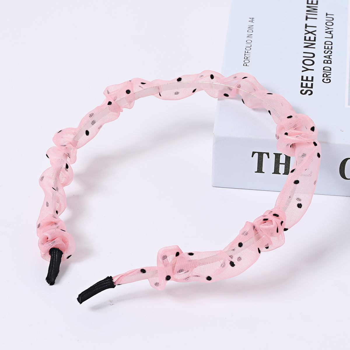 7:Watermelon red dot yarn large intestine headband