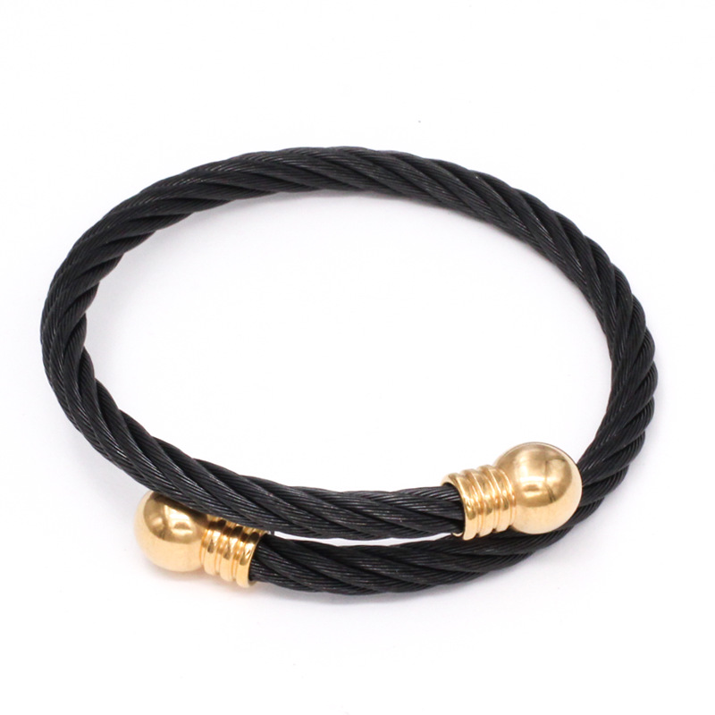 Black rope + gold head