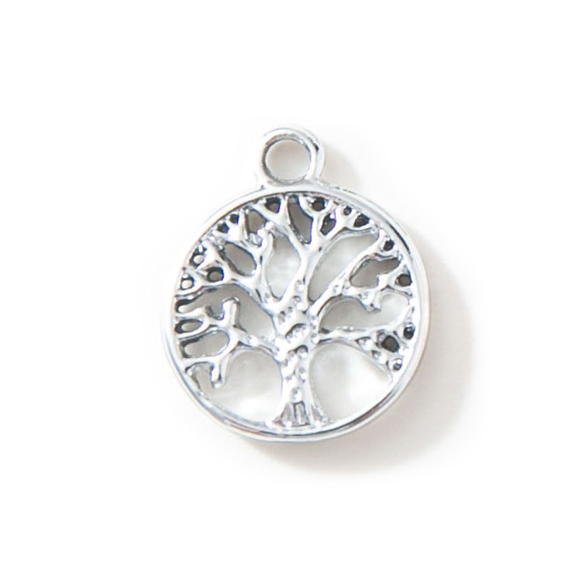 Big tree plated white:15*12mm