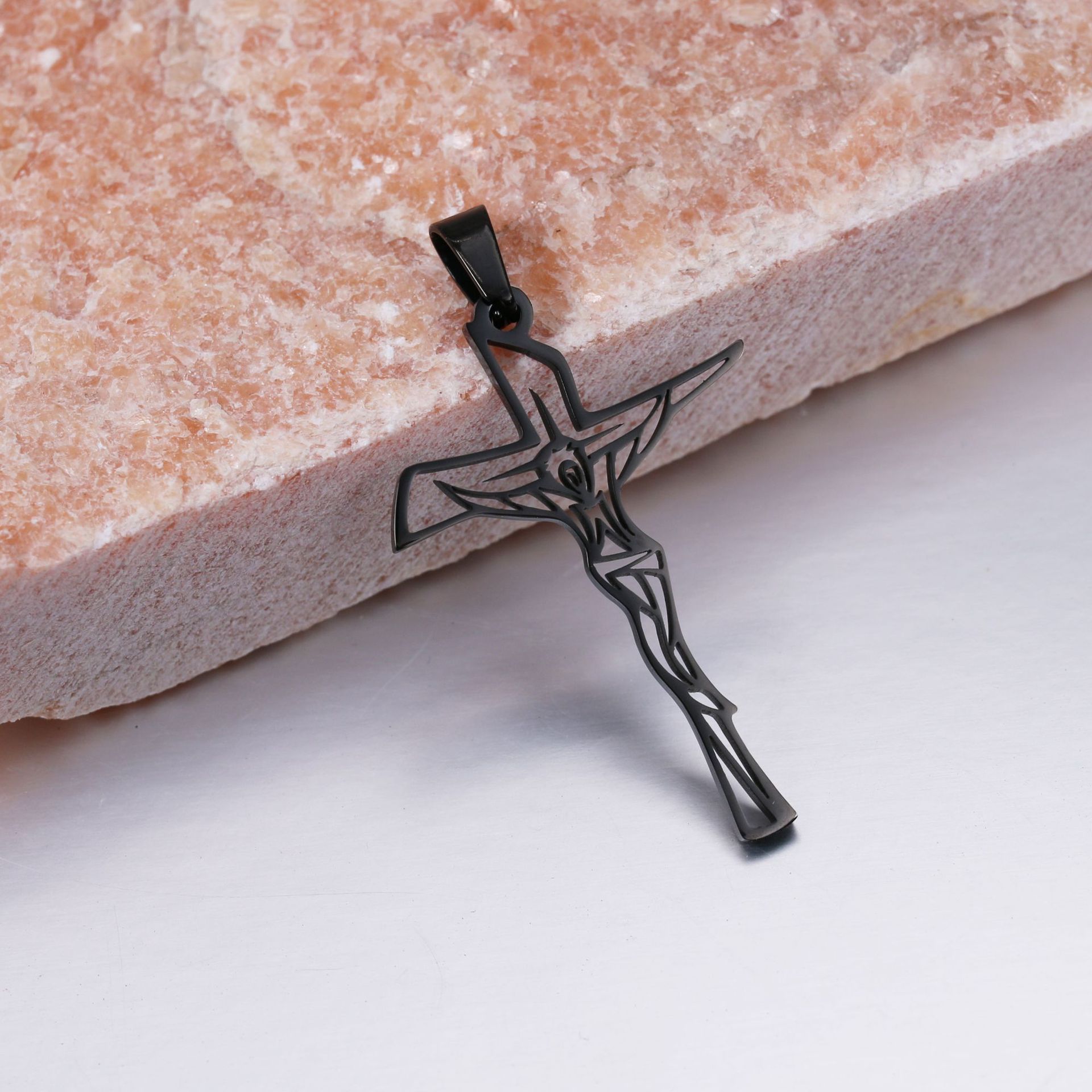 jesus cross black