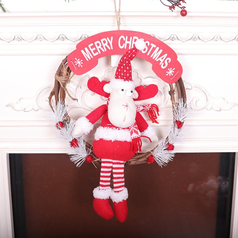 Red and white long-legged garland deer