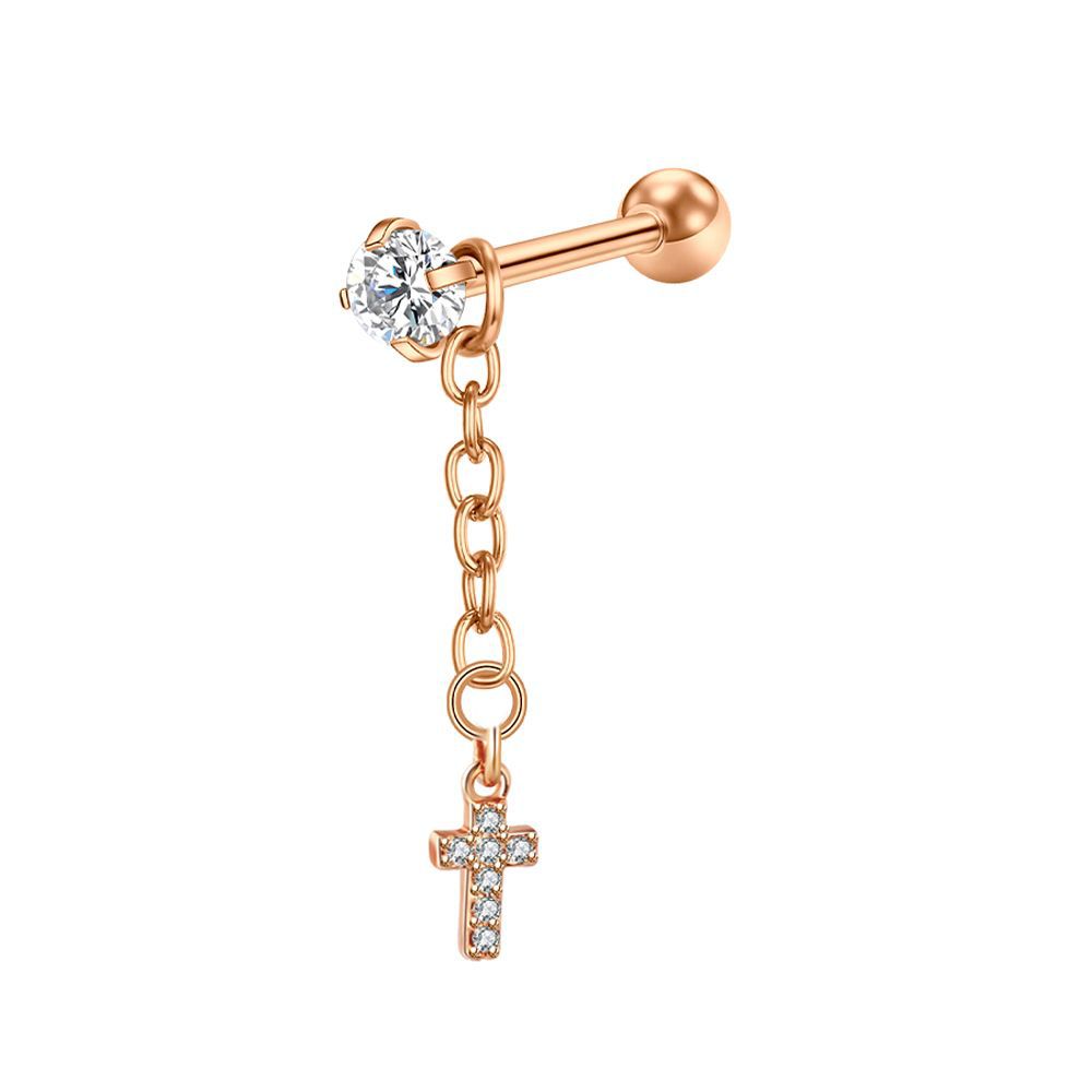 11:Rose Gold Cross