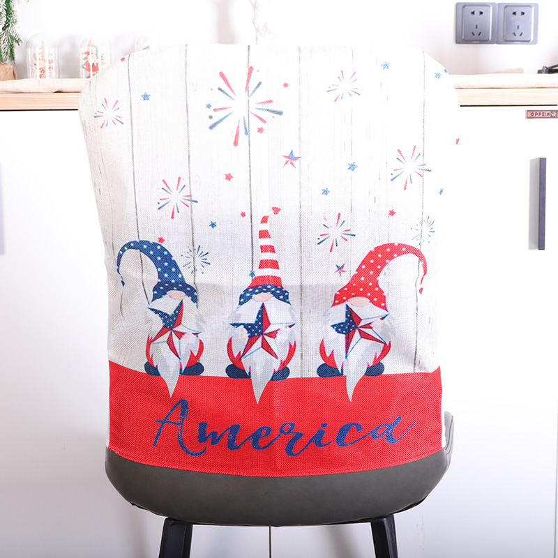 1:Independence Day Chair Cover Red Bottom