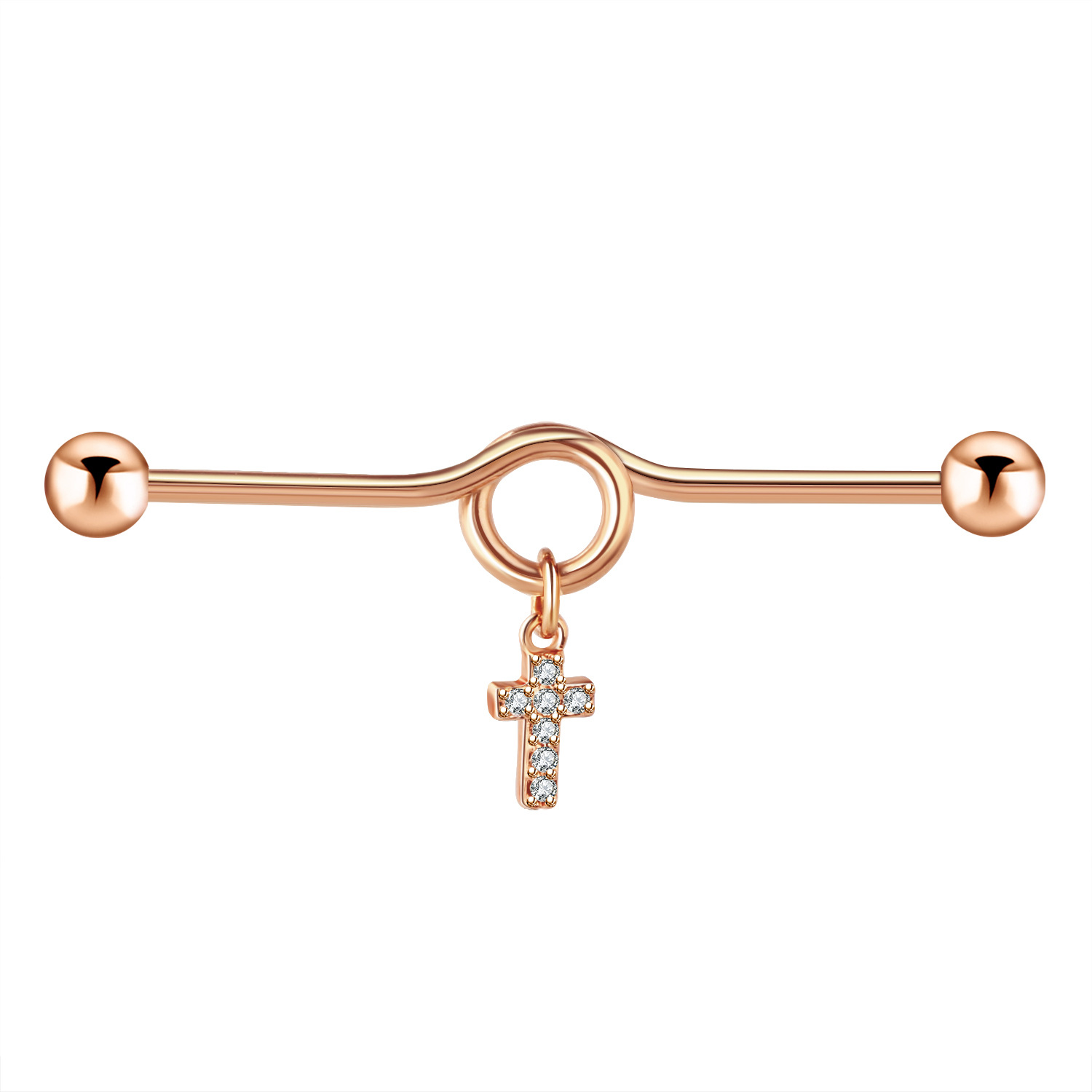 7:Rose Gold Cross