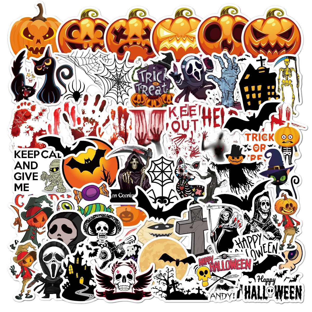 TT126-Halloween stickers 60 sheets