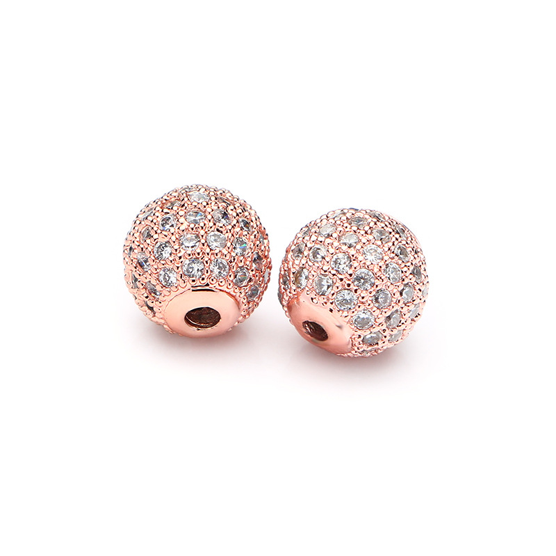 Rose Gold White Zircon 10mm