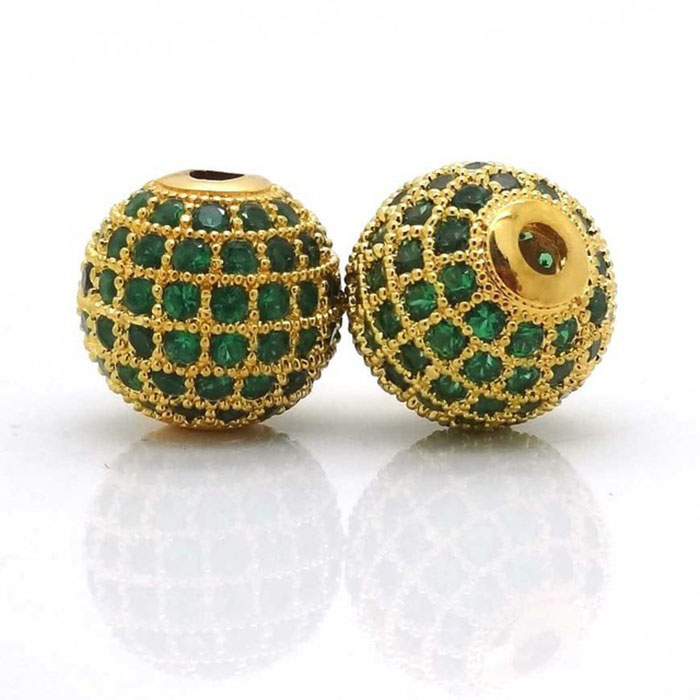 Golden green zircon 10mm