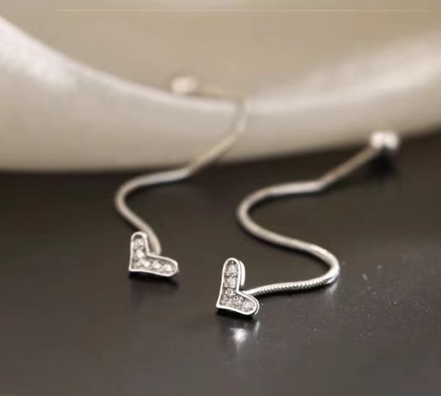 silver earrings 63mm