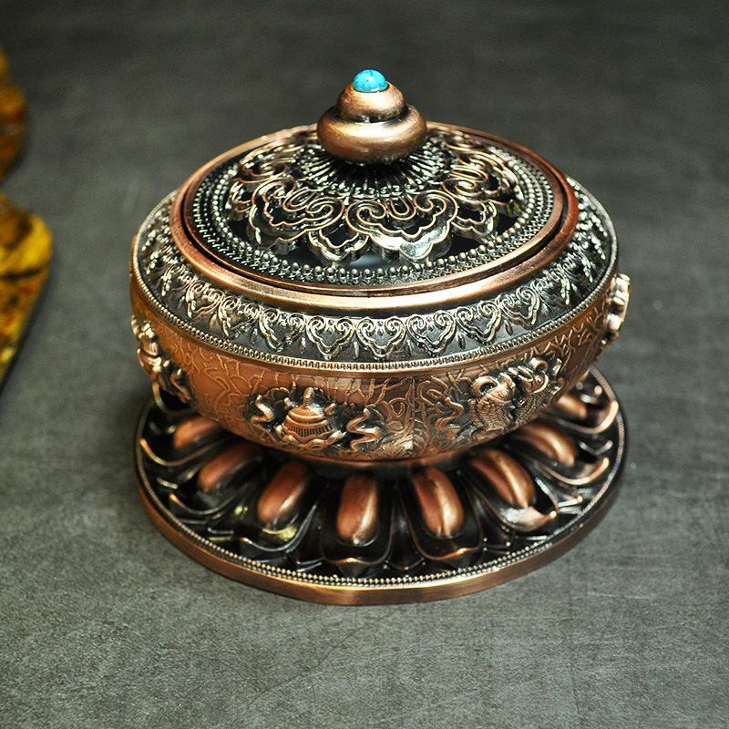 2:Eight treasures incense burner red