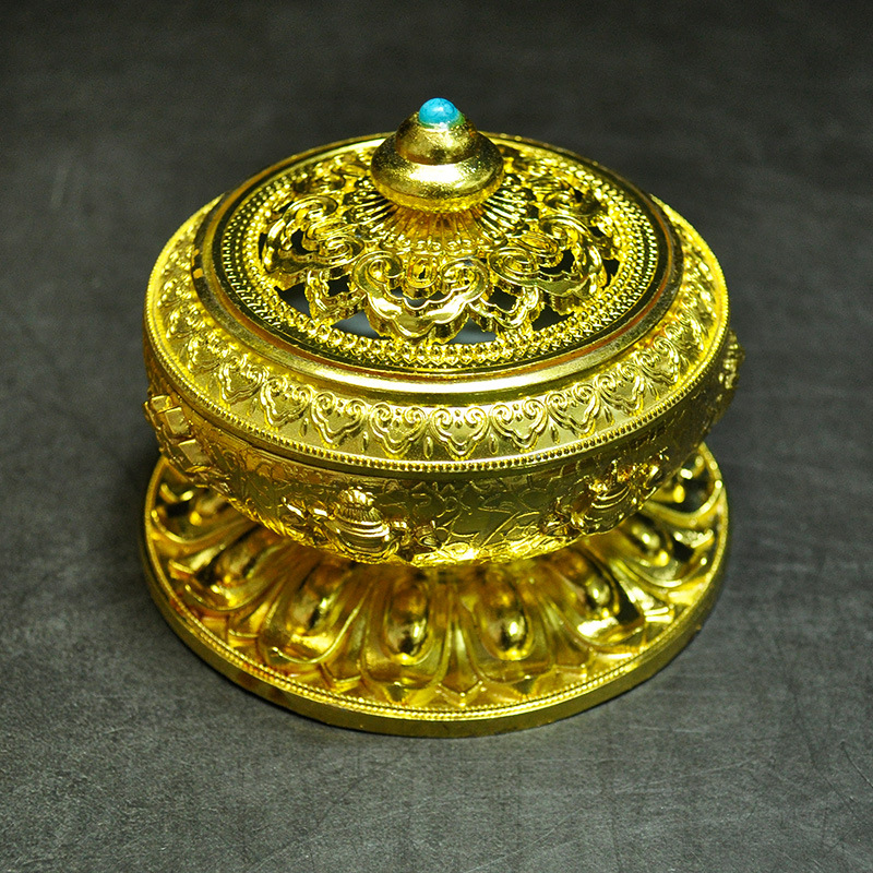 3:Eight Treasures Incense Burner Gilt