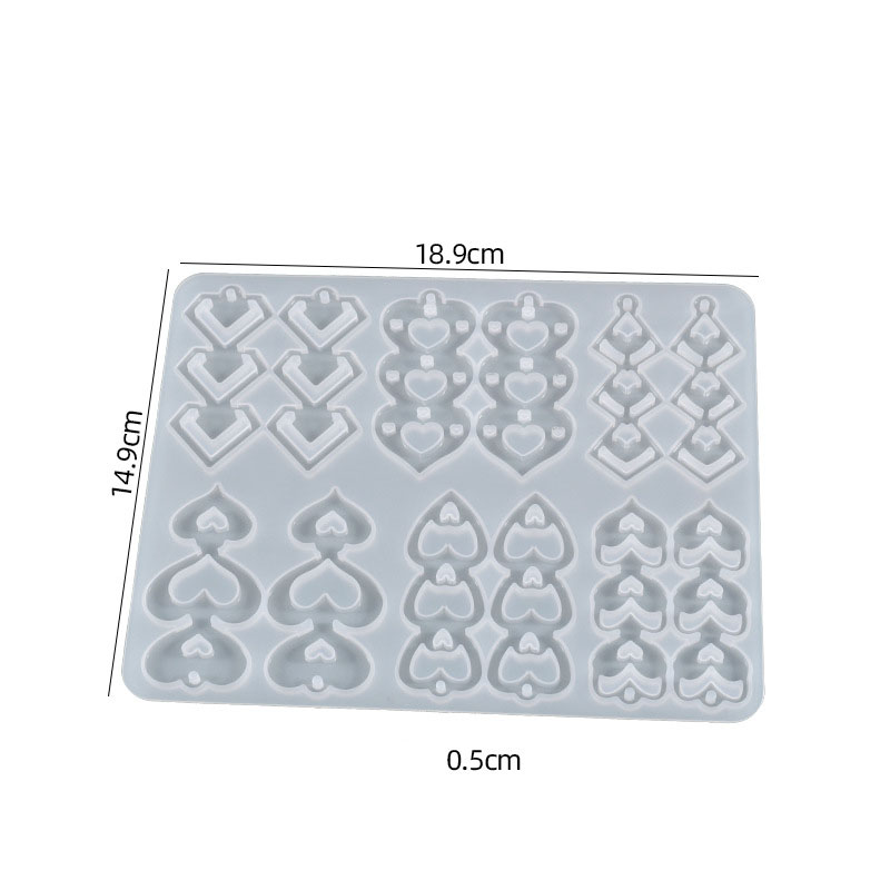 Triple Heart Earring Mould 31