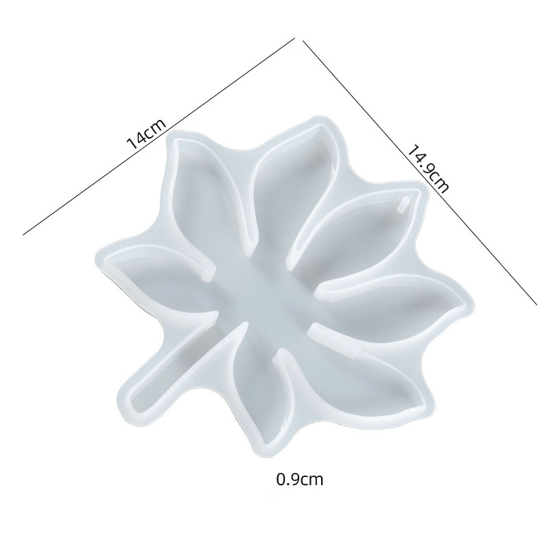 Leaf coaster silicone mold 01