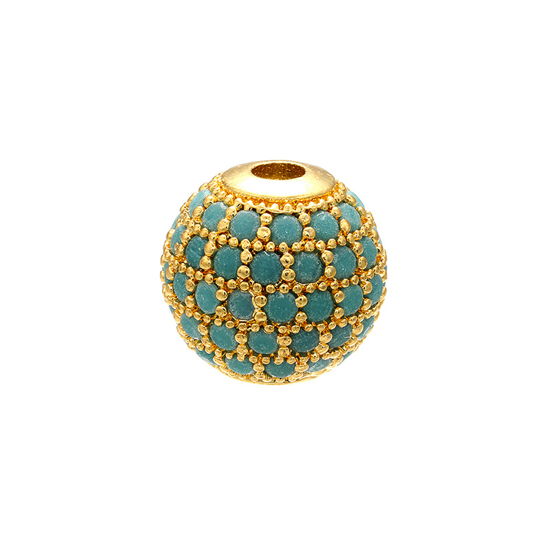 golden turquoise diamond 10mm