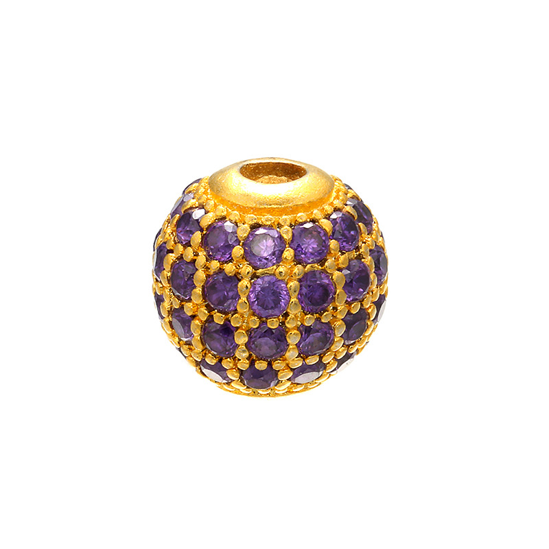 golden purple diamond 6mm