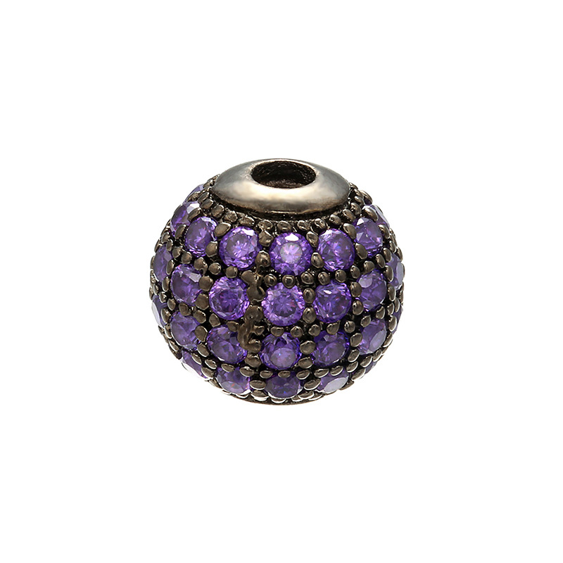 Gun Black Purple Diamond 8mm